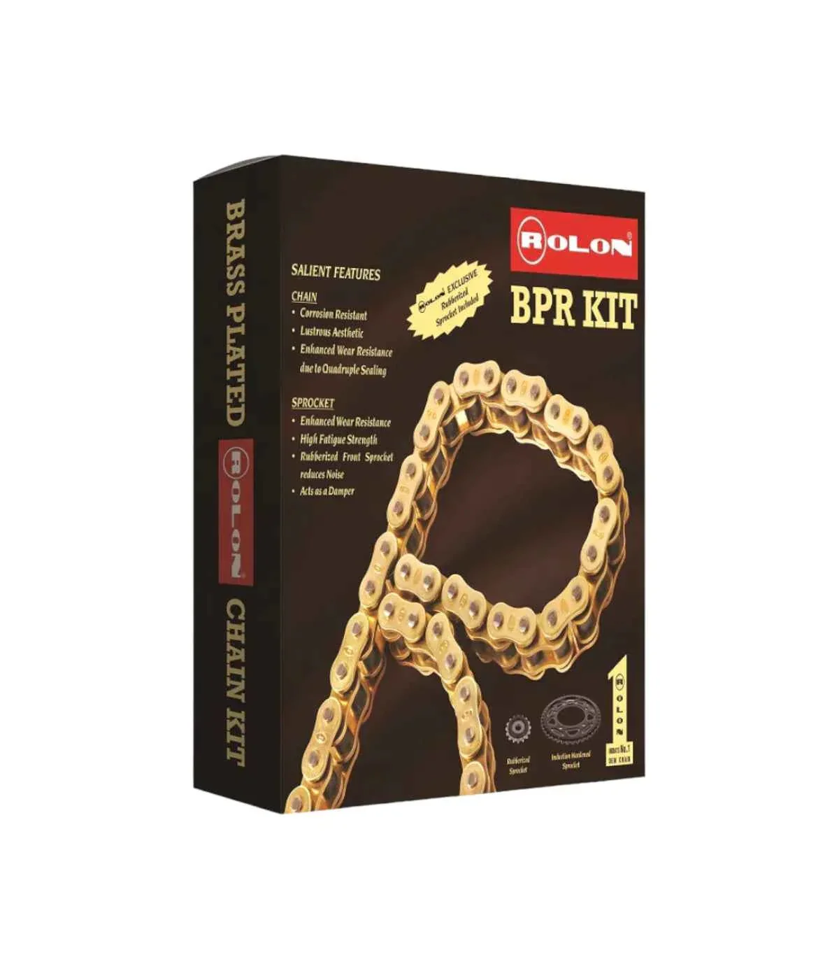 Rolon Brass Chain Sprocket Kit Royal Enfield Classic 500