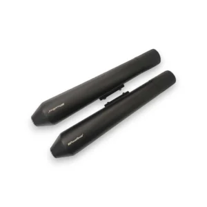 Powerage Slip-Ons Exhaust For RE 650 Twins Black - Long